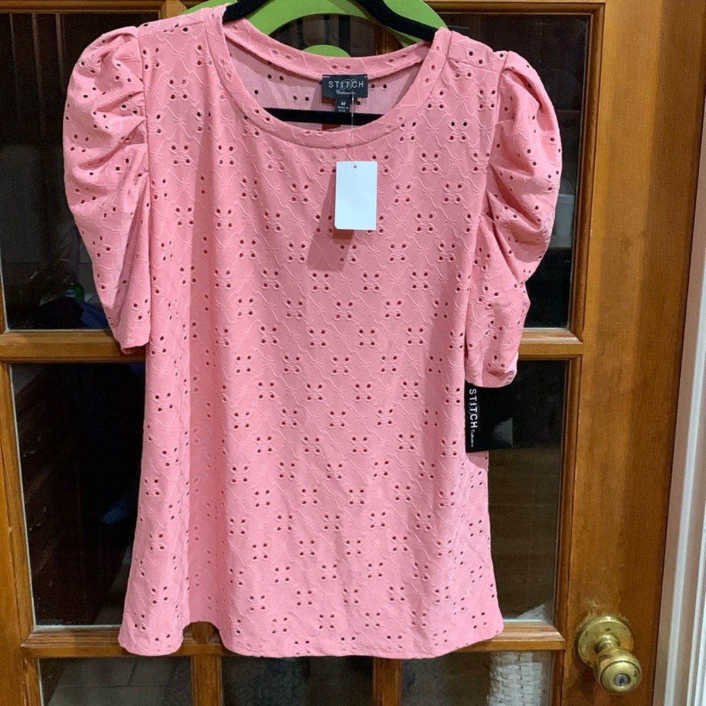 NWT Rose colored stretch top